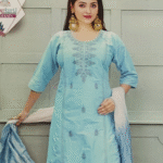 Visto Women's Straight Cotton Kurti with 3/4 Sleeves – Pink, Medium Size