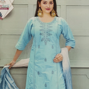 Visto Women's Straight Cotton Kurti with 3/4 Sleeves – Pink, Medium Size