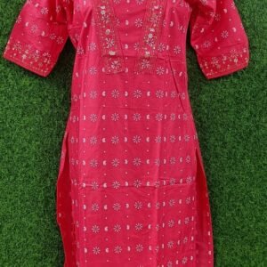 Women's Elegant Rayon Anarkali Kurti | Festive Wear | Gold Printed | Floor-Length